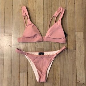 LA Hearts Strappy Back Bikini Top & Bottom